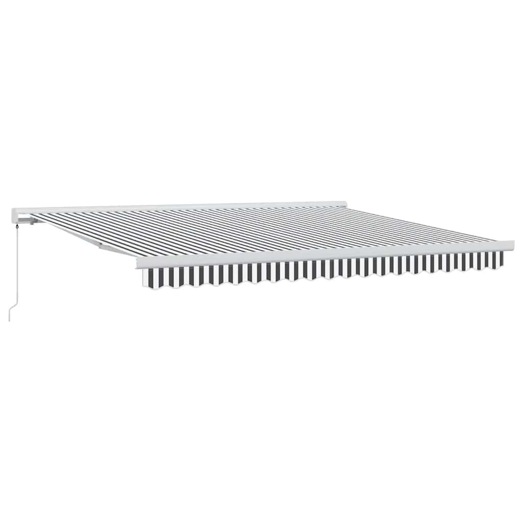 Zwijana markiza, antracytowo-biała, 4x3 m, tkanina i aluminium Lumarko!