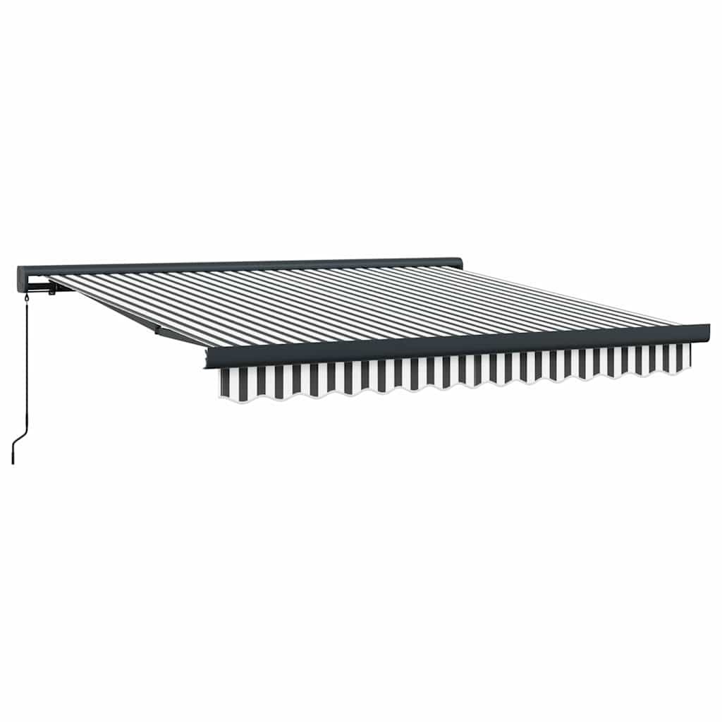 Zwijana markiza, antracytowo-biała, 3x2,5m, tkanina i aluminium Lumarko!