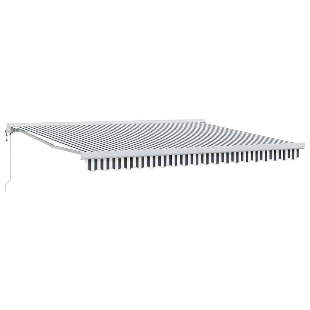 Zwijana markiza, antracytowo-biała, 4x3 m, tkanina i aluminium Lumarko!