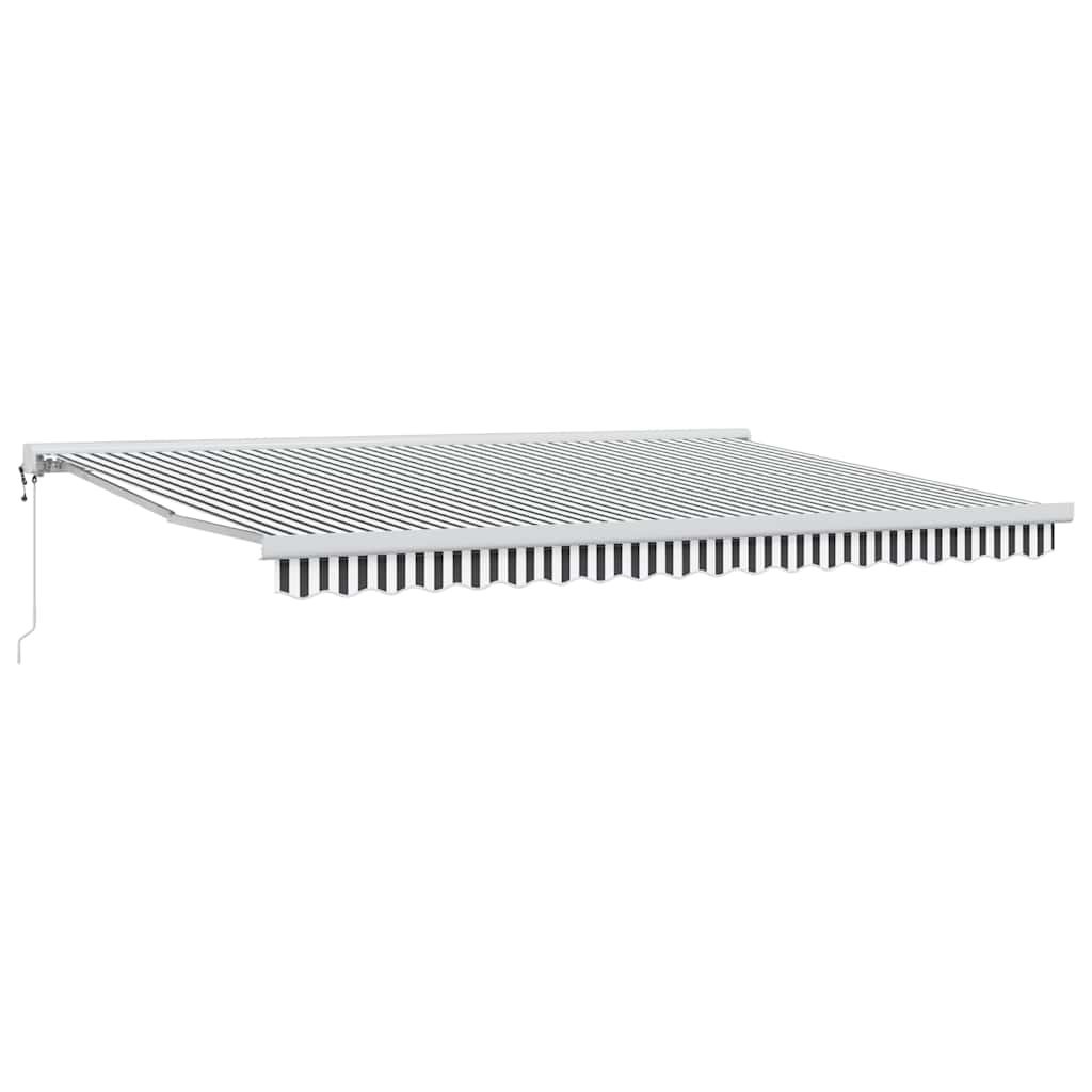 Zwijana markiza, antracytowo-biała, 4,5x3m, tkanina i aluminium Lumarko!