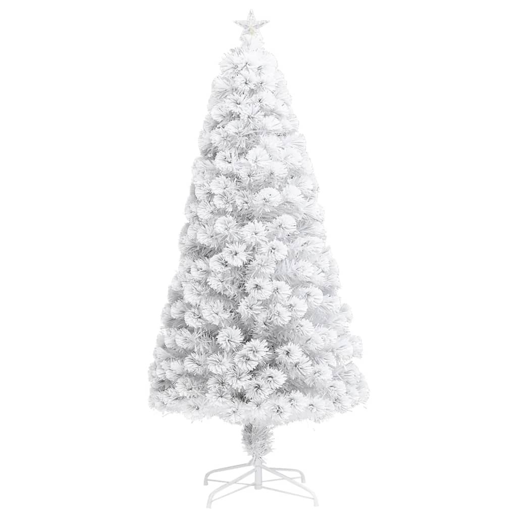 Sztuczna choinka z lampkami, biała, 120 cm, włókno optyczne Lumarko!
