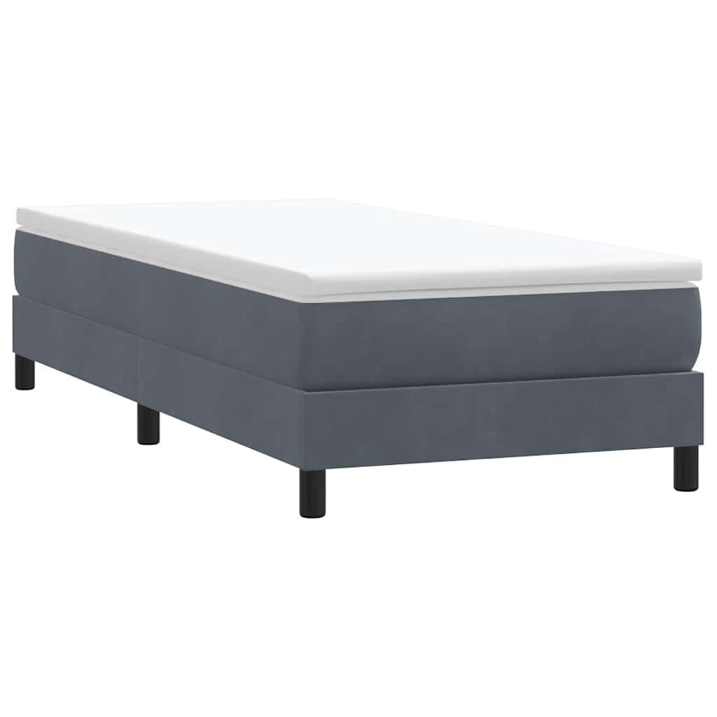 Łóżko Box Spring bez materaca Ciemnoszary 90x210 cm Aksamit Lumarko!