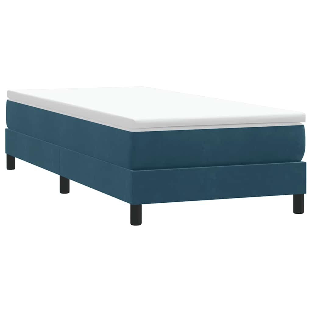 Łóżko typu Box Spring bez materaca Ciemnoniebieskie 100x210 cm Lumarko!