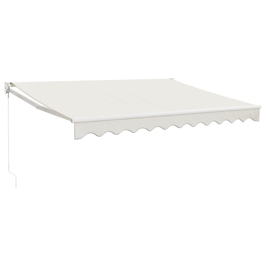 Zwijana markiza, kremowa, 3,5x2,5 m, tkanina i aluminium