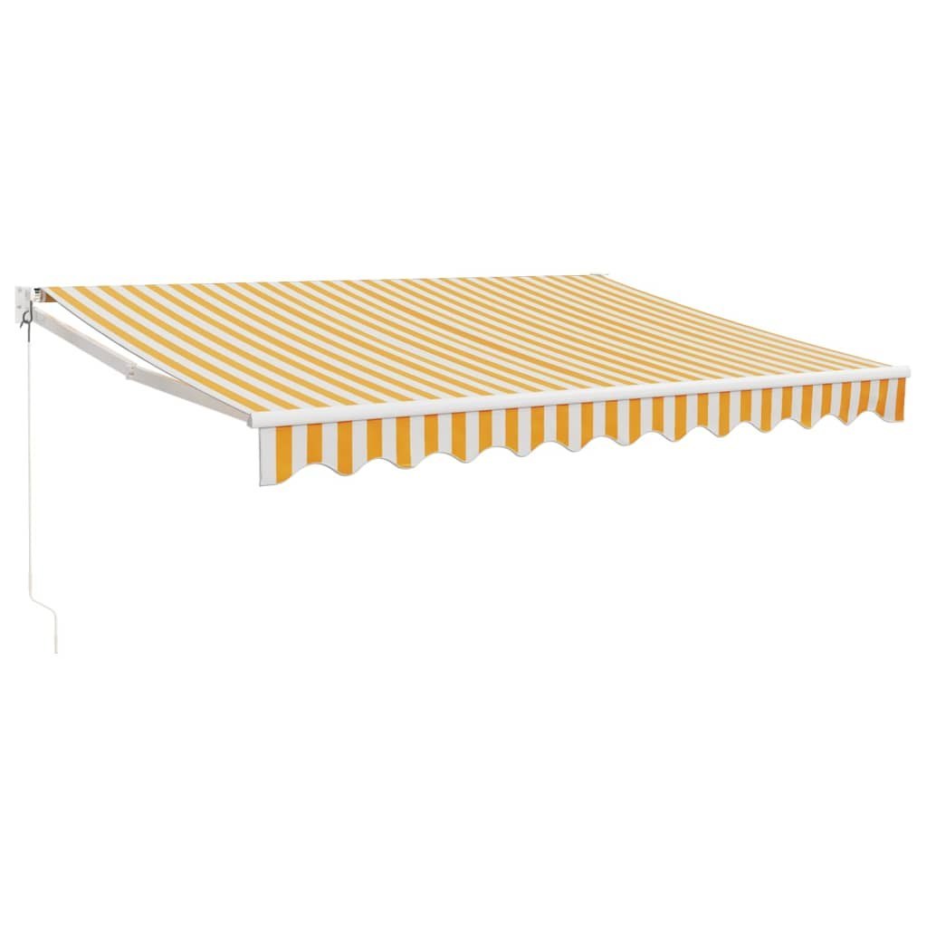 Zwijana markiza, żółto-biała, 3x2,5 m, tkanina i aluminium