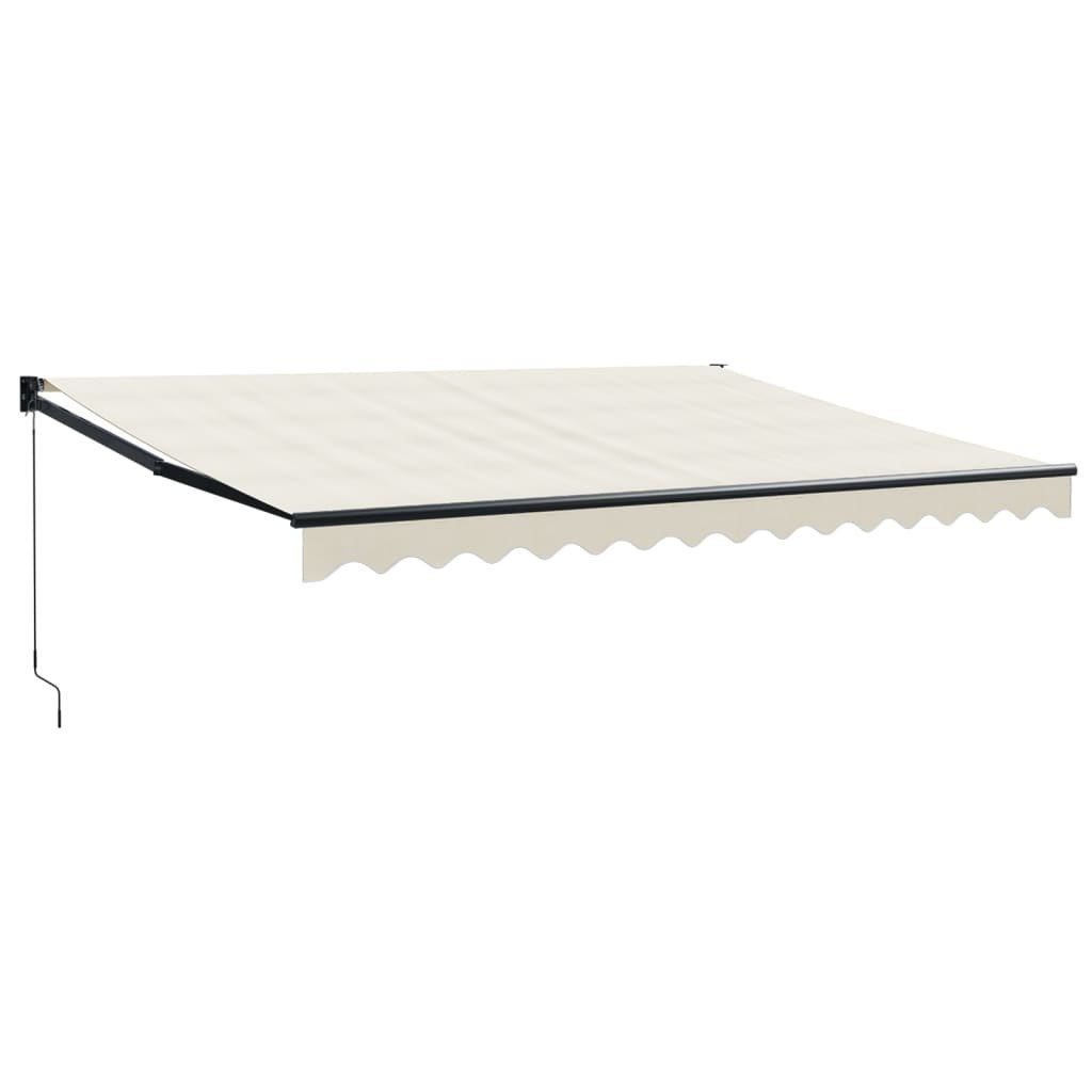 Zwijana markiza, kremowa, 4,5x3 m, tkanina i aluminium