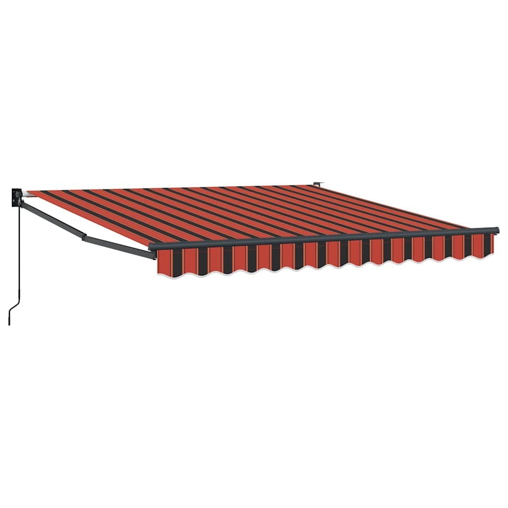 Zwijana markiza, pomarańcz i brąz, 3,5x2,5m tkanina i aluminium