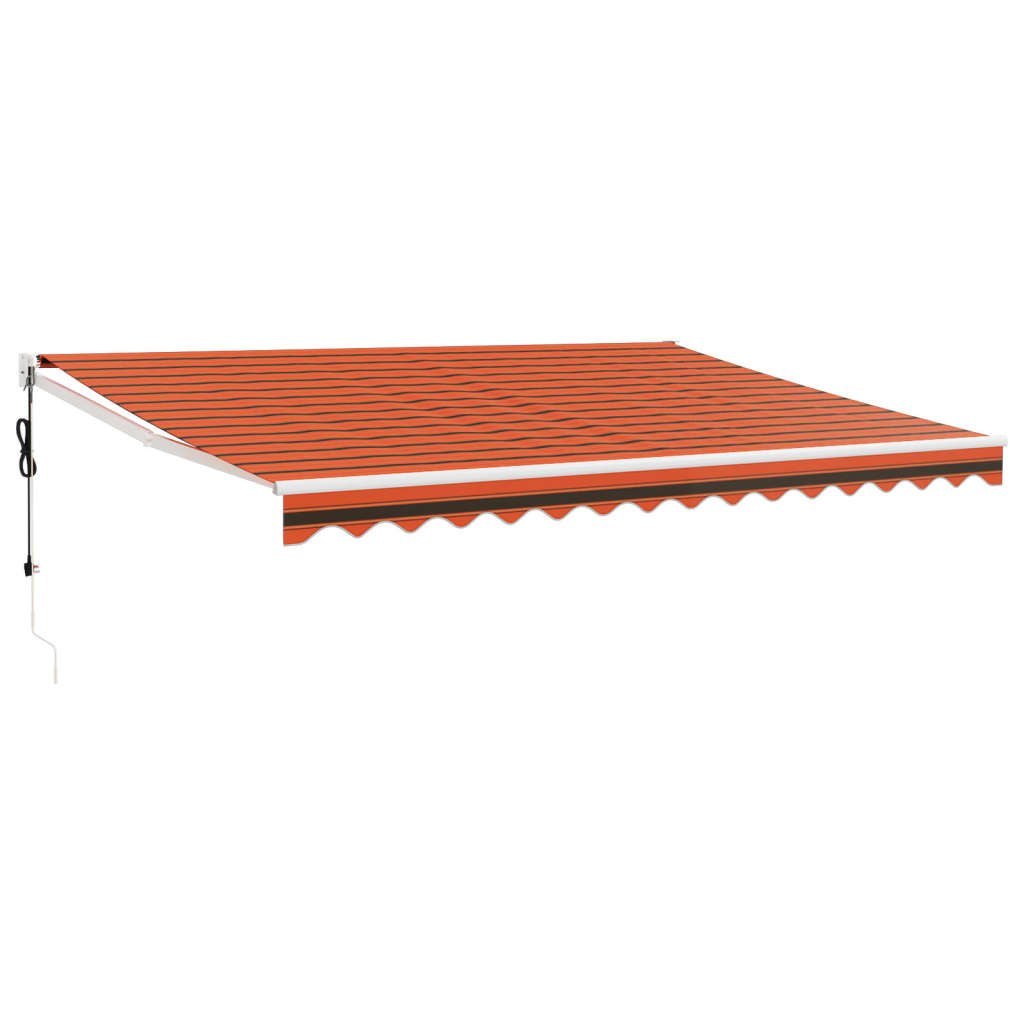 Zwijana markiza, automatyczna, pomarańczowo-brązowa, 4x3 m