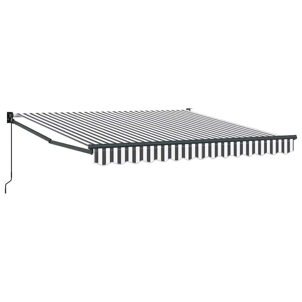 Zwijana markiza, antracytowo-biała, 3x2,5m, tkanina i aluminium