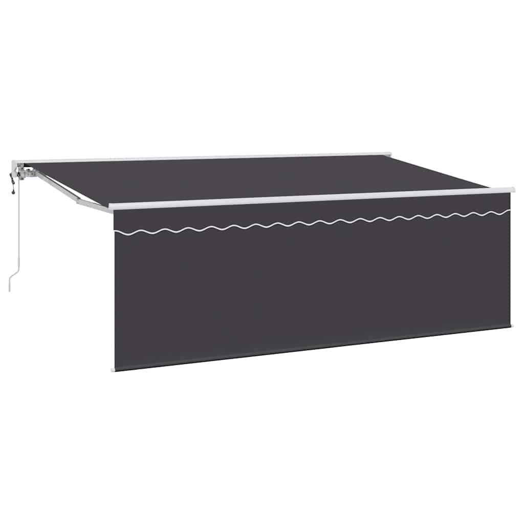 Markiza zwijana Antracyt 350 x 200 cm Poliester i aluminium