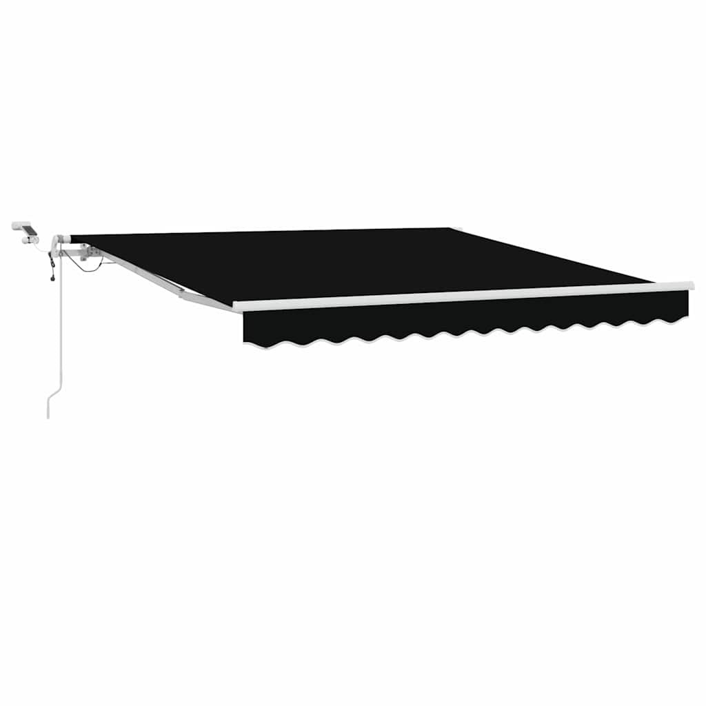 Markiza zwijana Czarny 300 x 250 cm Poliester i Metal