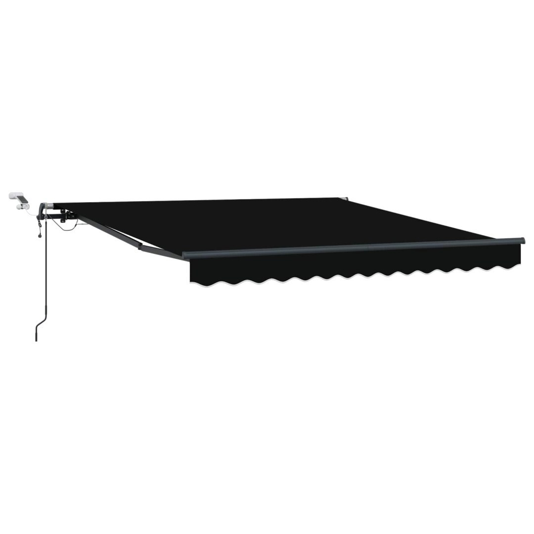 Tkanina Zadaszenia z Czarny 300 x 250 cm Poliester