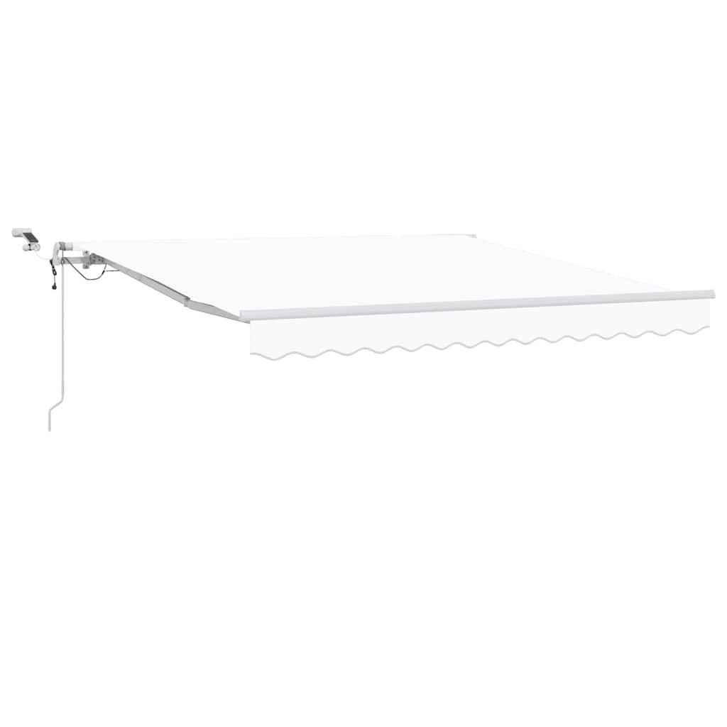 Markiza zwijana Biały 350 x 250 cm Poliester i Metal
