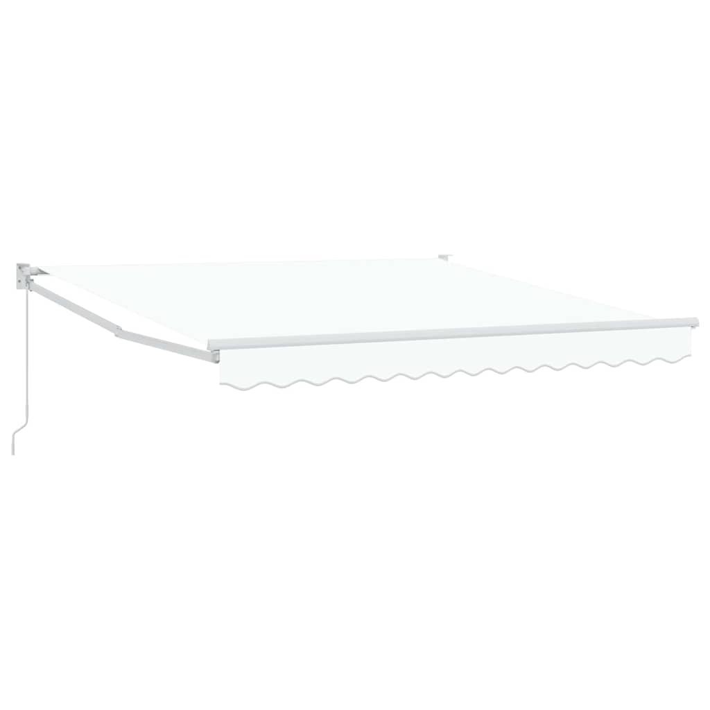 Markiza zwijana Biały 350 x 250 cm Poliester i aluminium