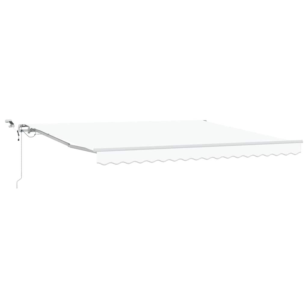 Markiza zwijana Biały 400 × 300 cm Poliester i Metal