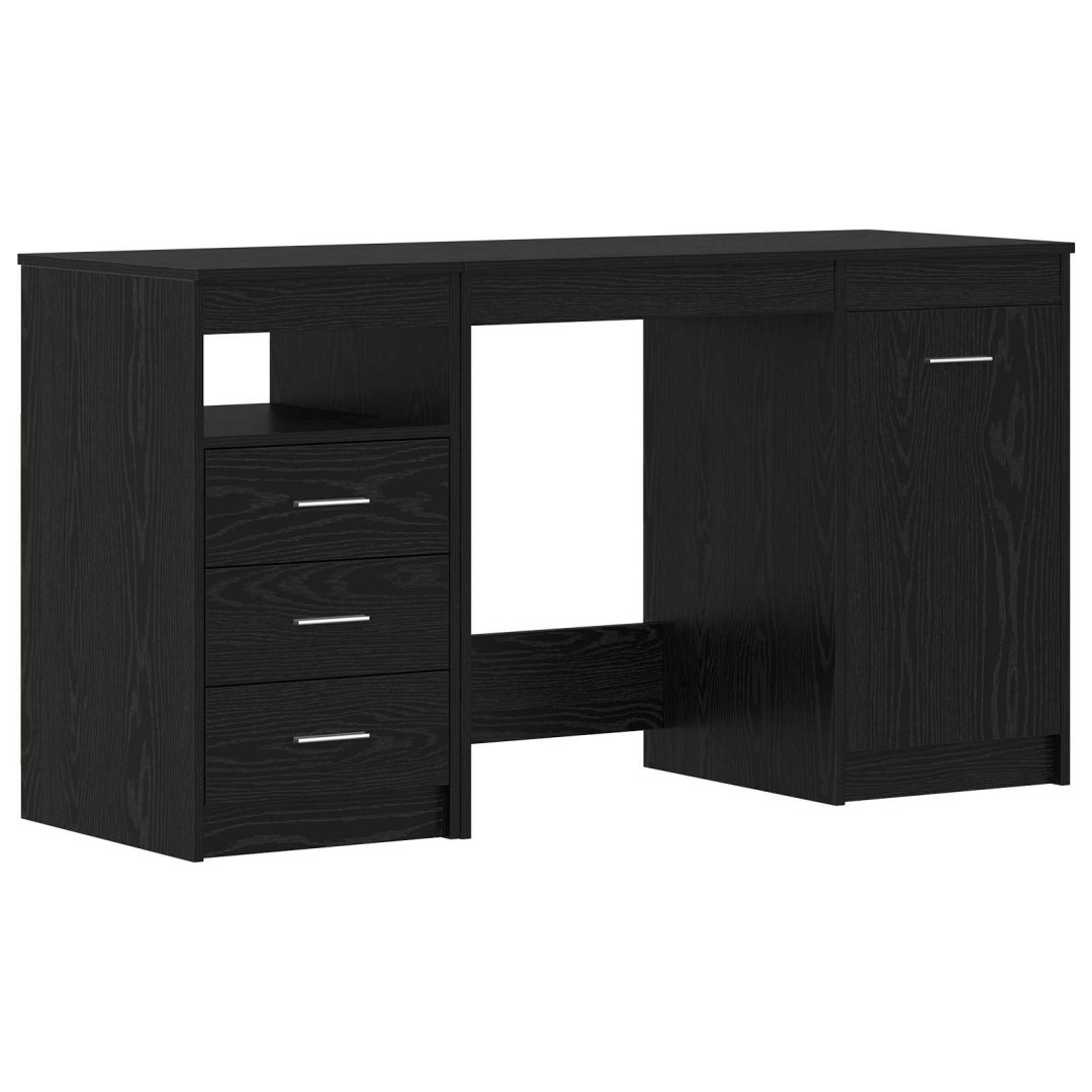 z szufladą z półką 2 pcs Czarny Dąb 140 x 50 x 76