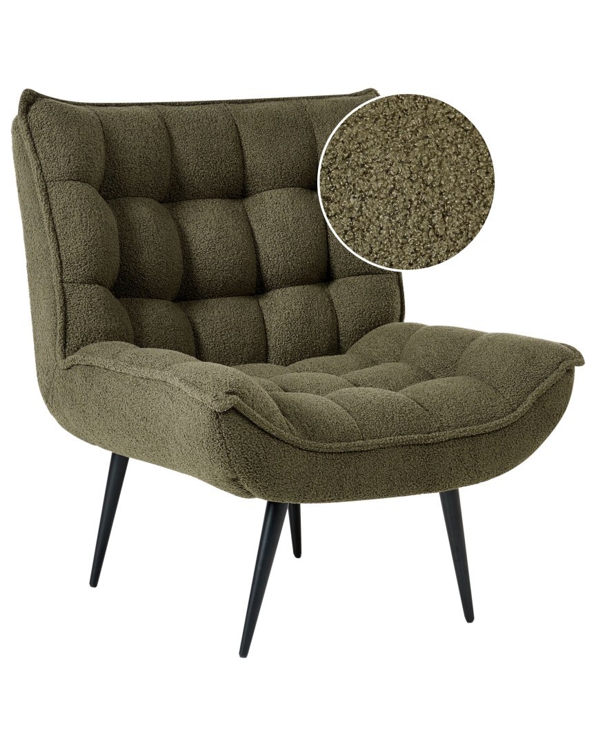Fotel ALVESTA Boucle Ciemnozielony