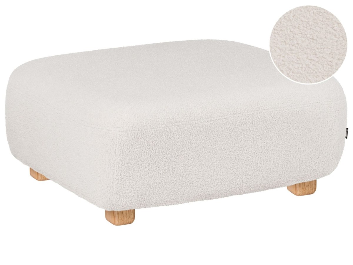 Otomana Boucle Złamana biel