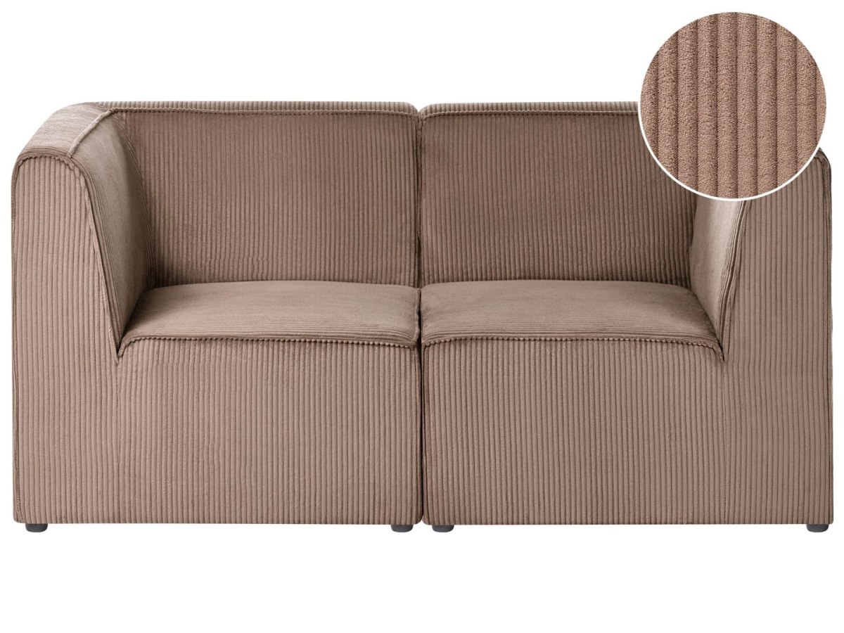 Sofa modułowa dla 2 osób Piaskowy Sztruks