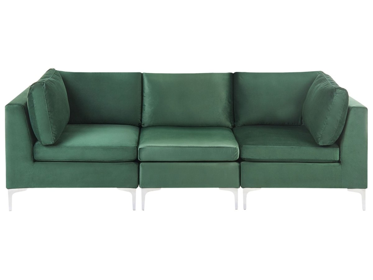 Sofa modułowa dla 3 osób EVJA Zielony Welur