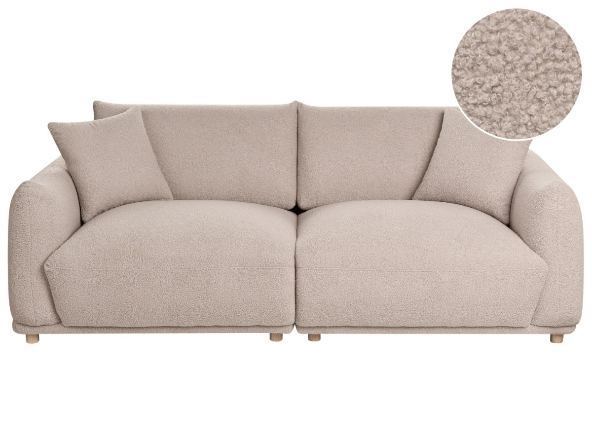 Sofa dla 3 osób JUBEK Boucle Beżowy