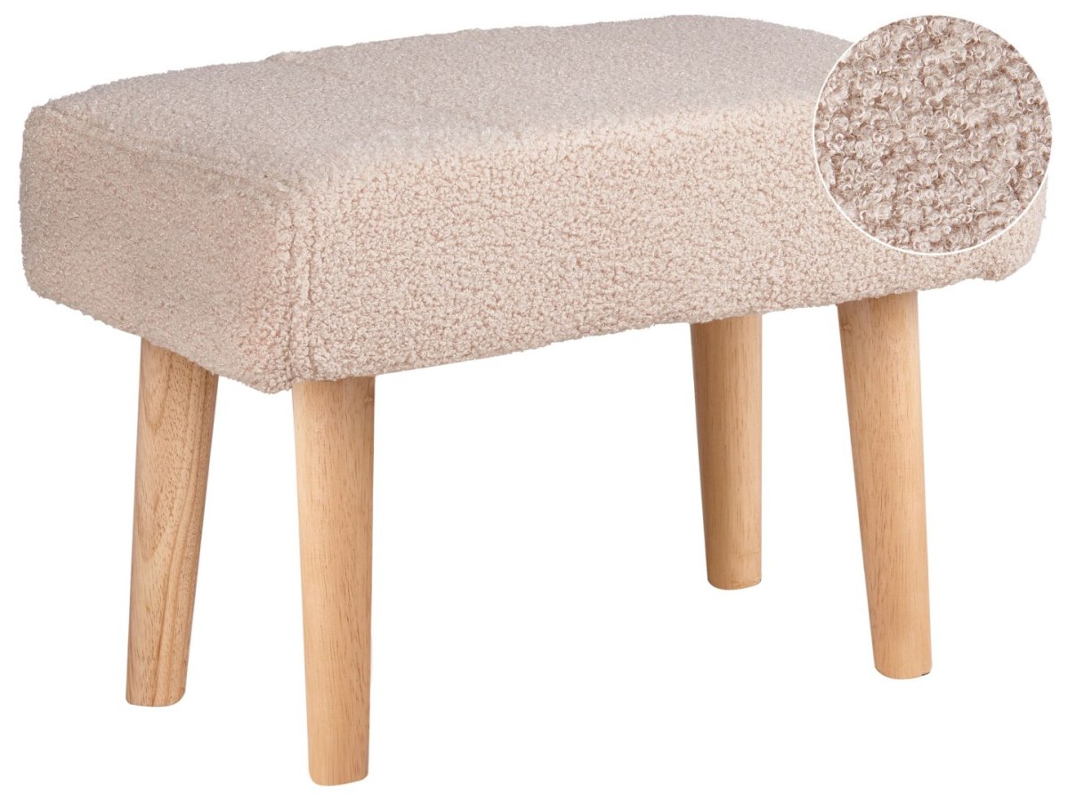 Stołek TAKOMA Boucle Jasnobeżowy