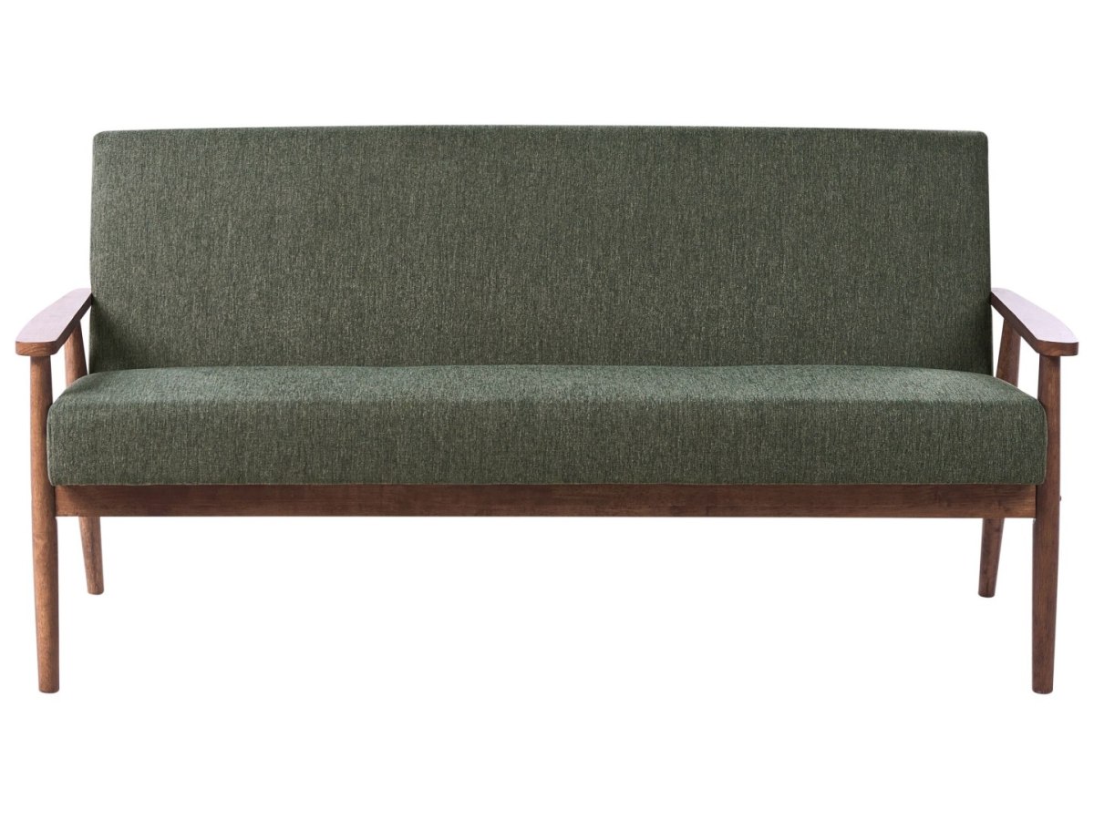 Sofa dla 3 osób ESRUM Ciemny brąz/ zielony