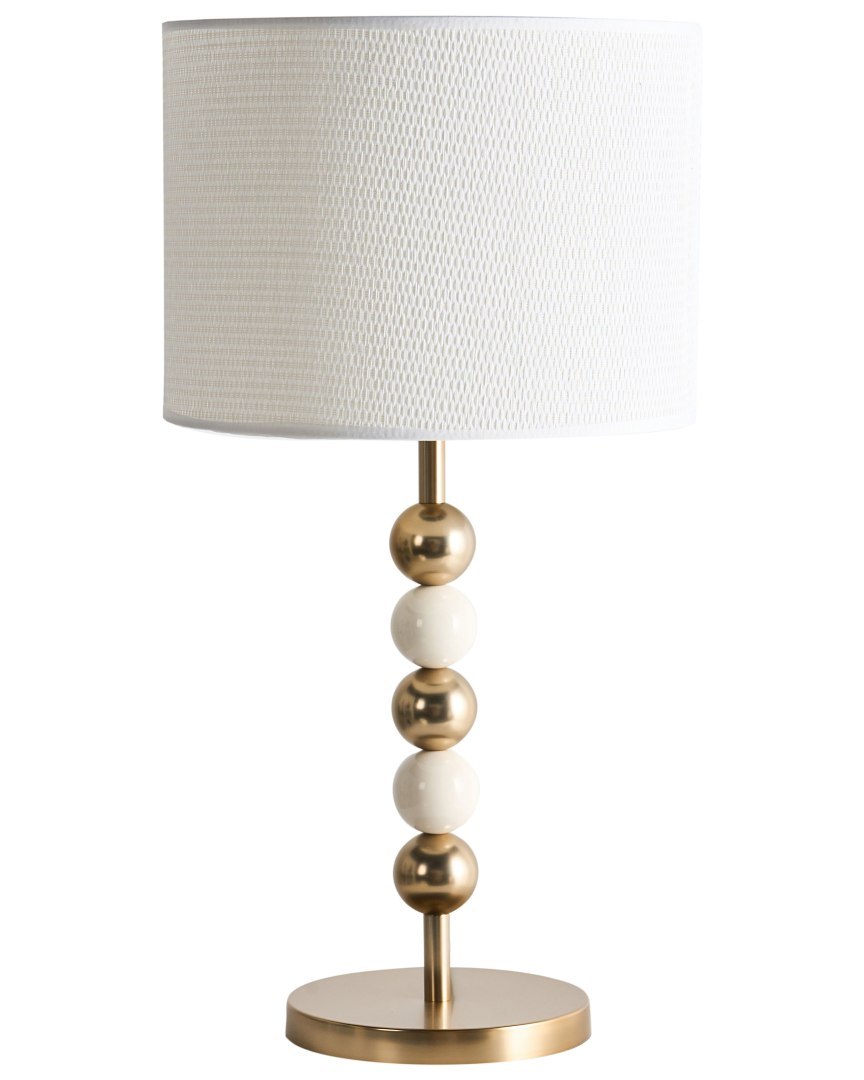 Lampa stołowa LOKY Metal Mosiężny/beżowy