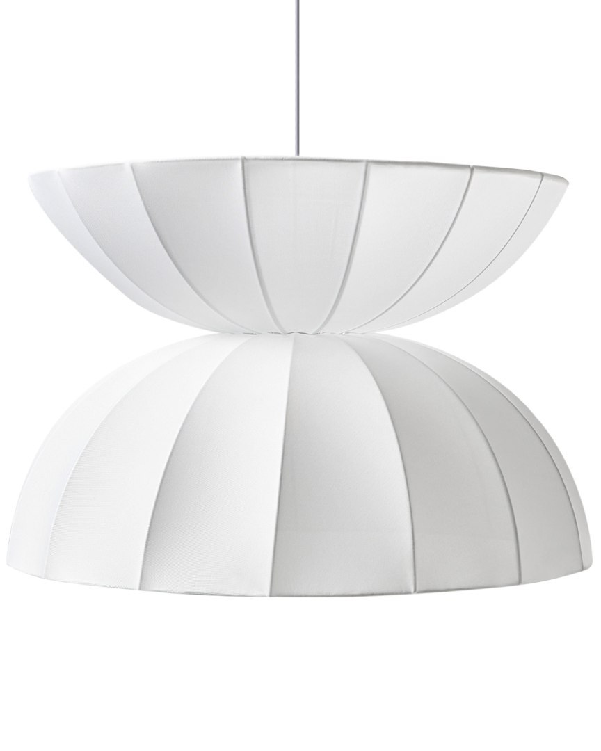 Lampa wisząca DEBONS Jedwab syntetyczny Biały
