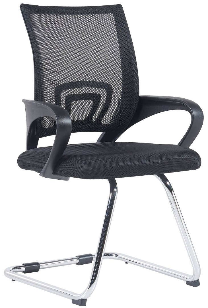 Hoker barowy Eureka czarny z ergonomicznym oparciem