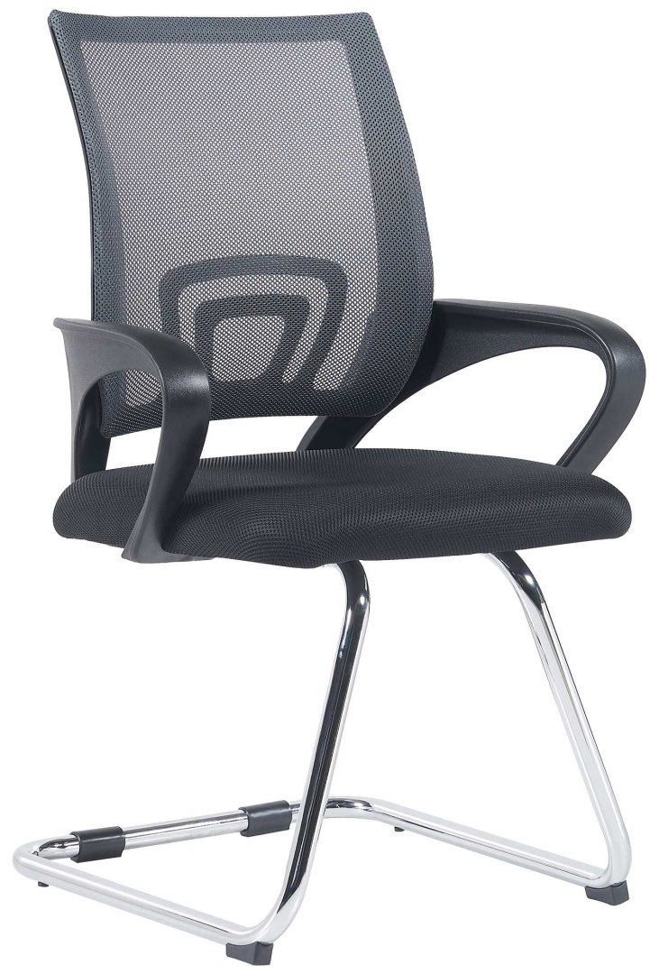 Hoker barowy Eureka szary z ergonomicznym oparciem
