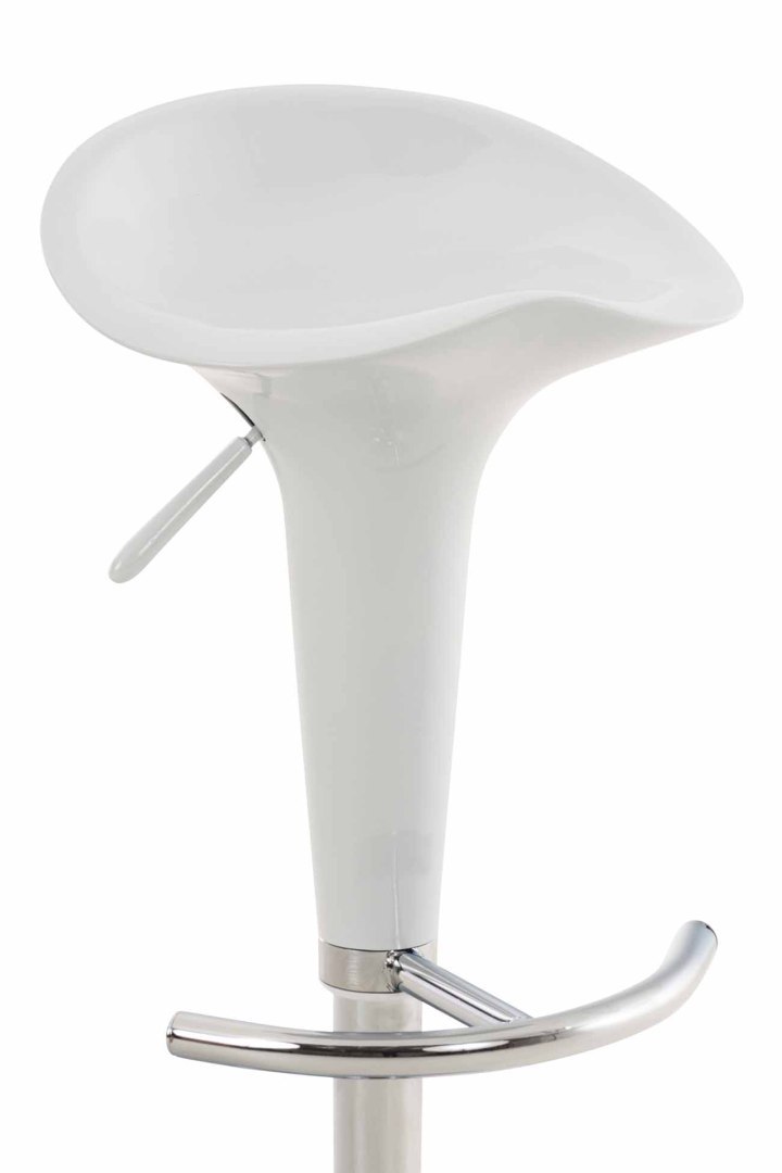 Hoker barowy Saddle z regulacją wysokości, biały - 2 sztuki