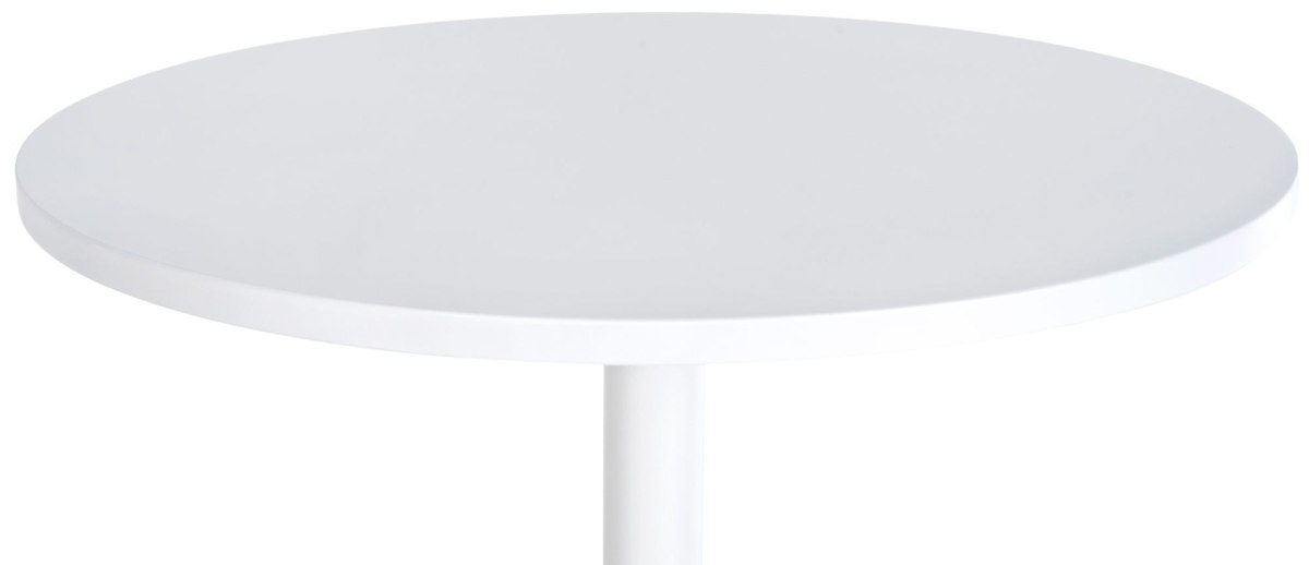 Hoker barowy z okrągłym blatem 60 cm, biały, aluminium