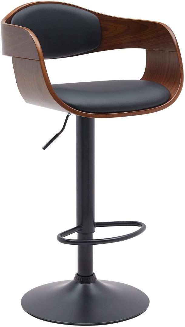 Hoker barowy Kingston B ekoskóra walnut/czarny
