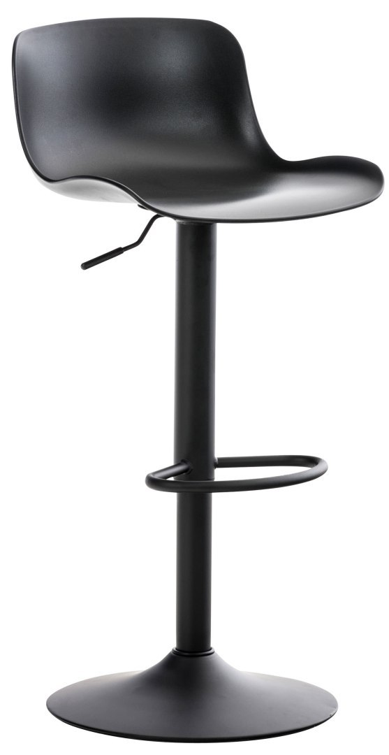 Hoker barowy Almada czarny z regulacją wysokości i obrotowym siedziskiem - 4 sztuki