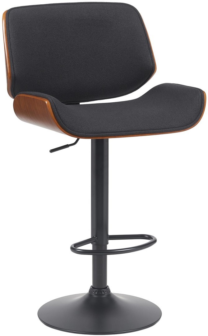Hoker barowy Beverley w kolorze walnut/szary materiał