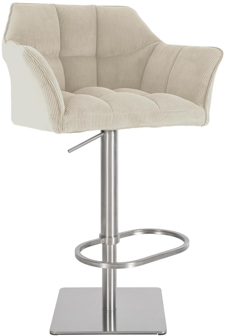 Hoker barowy Damaso w kolorze creme z regulacją wysokości