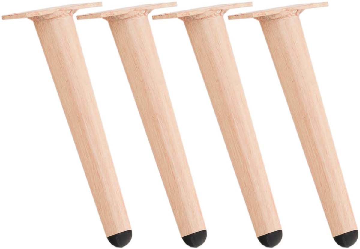 Nogi meblowe 4 szt. 26 cm z aluminium w kolorze jasnobrązowym