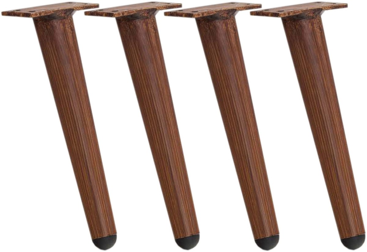 Nogi meblowe 4 sztuki 21 cm ciemny brąz aluminium
