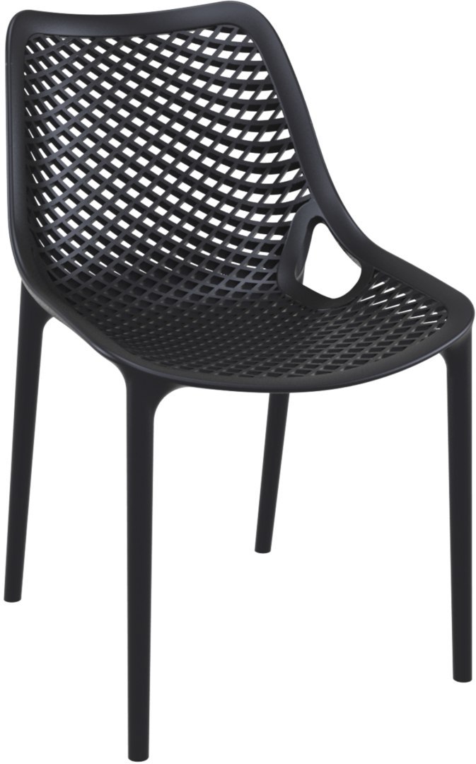 Hoker barowy Air czarny z tworzywa, 44 cm wysokości siedziska