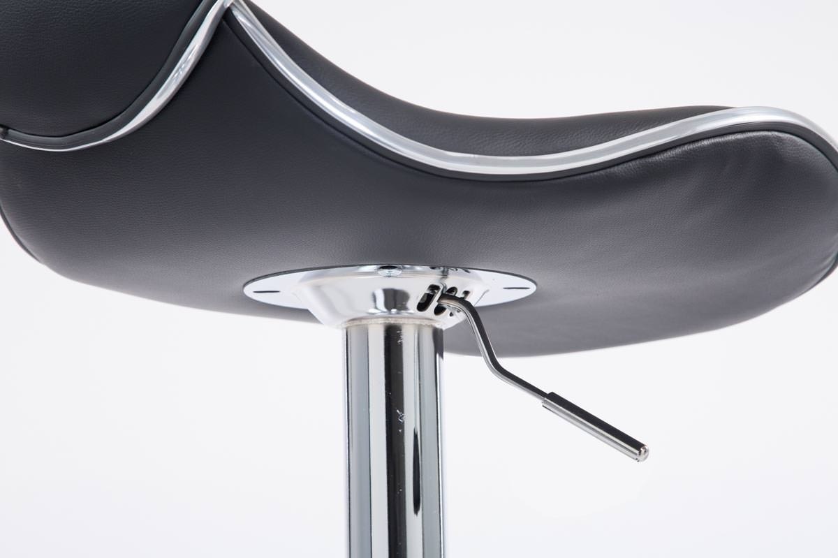 Hoker barowy Las Vegas V2 ekoskóra czarny chrom - 2 sztuki