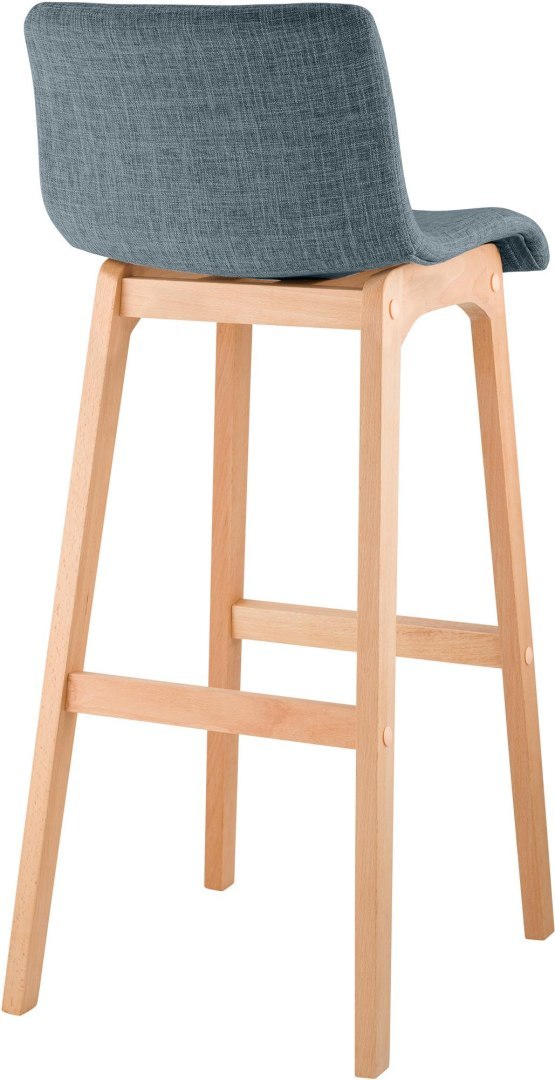 Hoker barowy Hoover z tkaniny niebieski, 2 sztuki