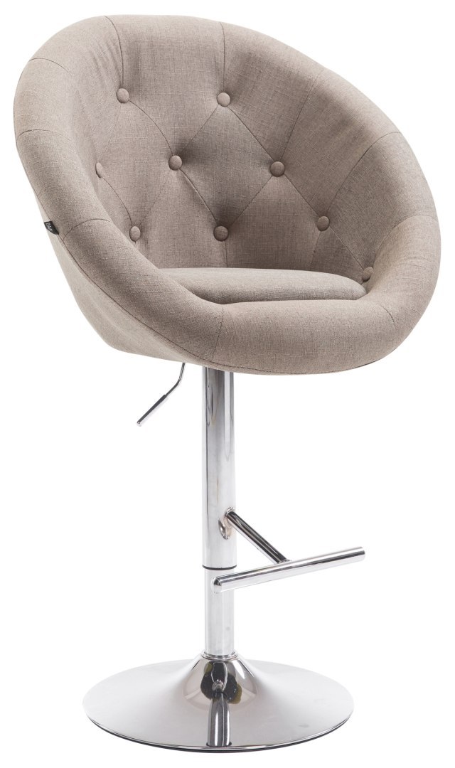 Hoker barowy London V2 taupe z tkaniny chromowany