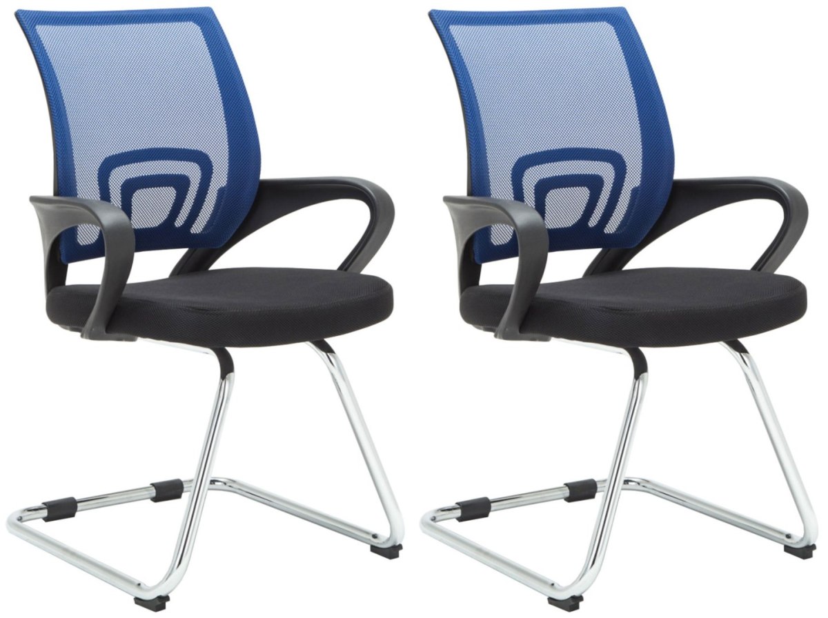 Hoker barowy Eureka niebieski 2 sztuki z ergonomicznym oparciem