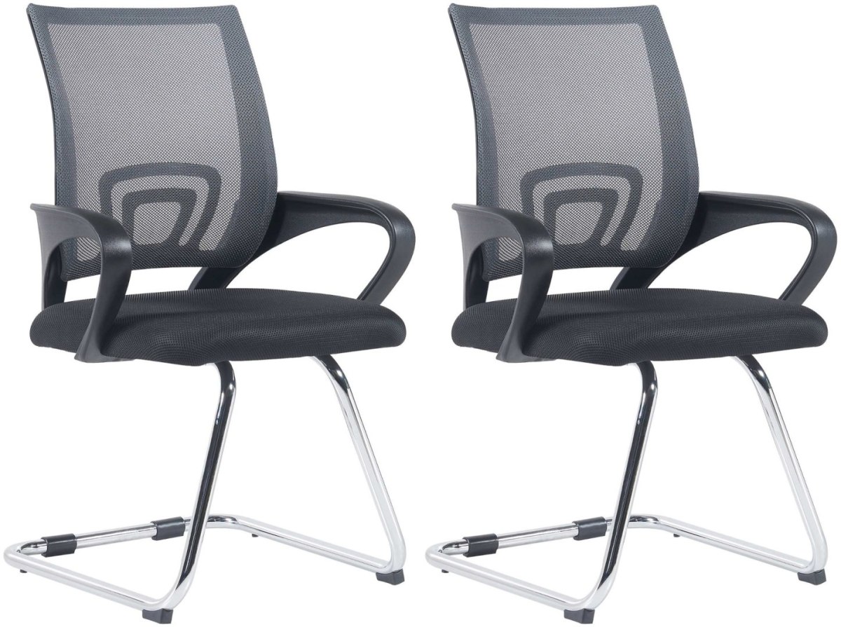 Hoker barowy Eureka szary z ergonomicznie wyprofilowanym oparciem - 2 sztuki