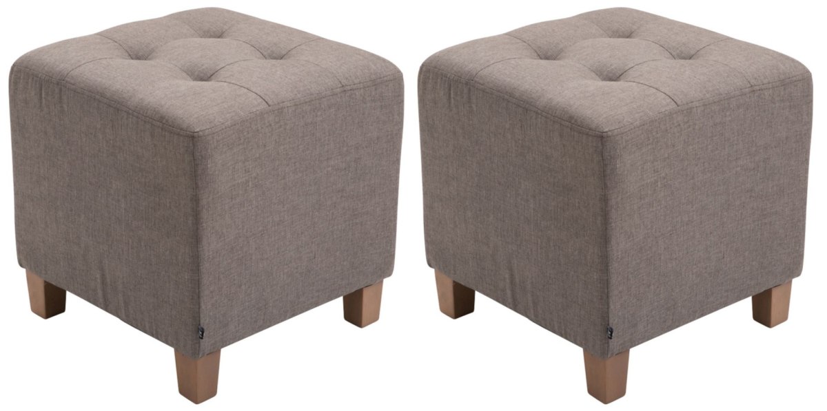 Hoker barowy Pharao taupe, nowoczesny design - 2 sztuki