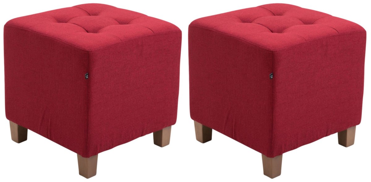 Hoker barowy Pharao , czerwony, nowoczesny design - 2 sztuki