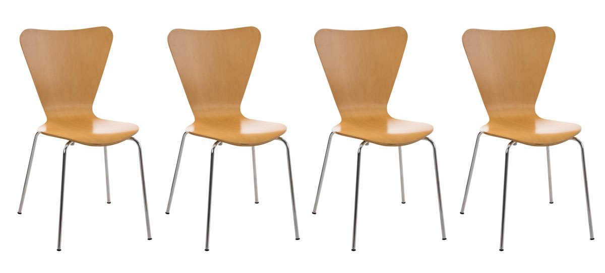 Krzesło konferencyjne Calisto 4 sztuki natura ergonomiczne