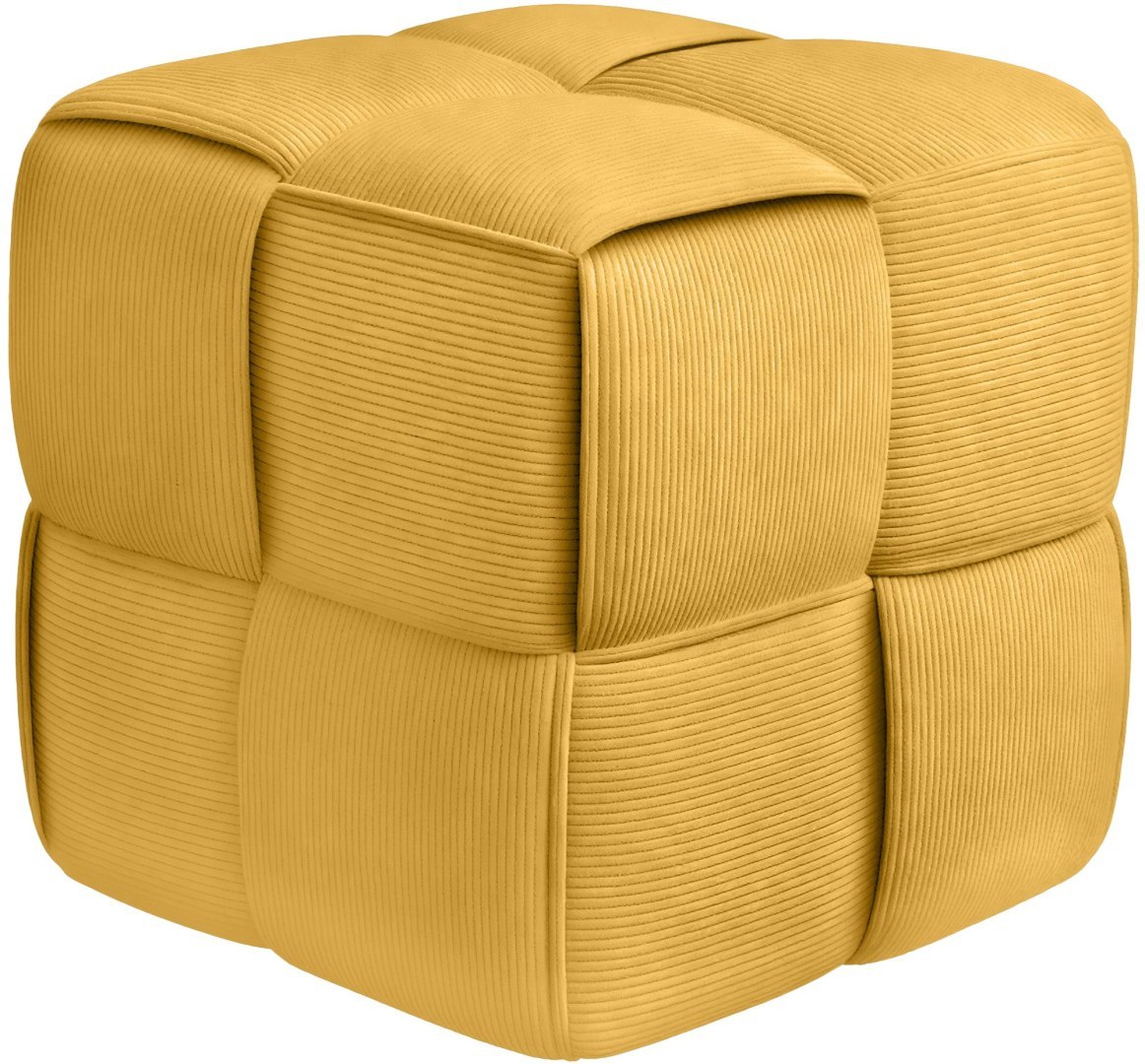 Hoker Forinta Cord żółty, miękki materiał, nowoczesny design