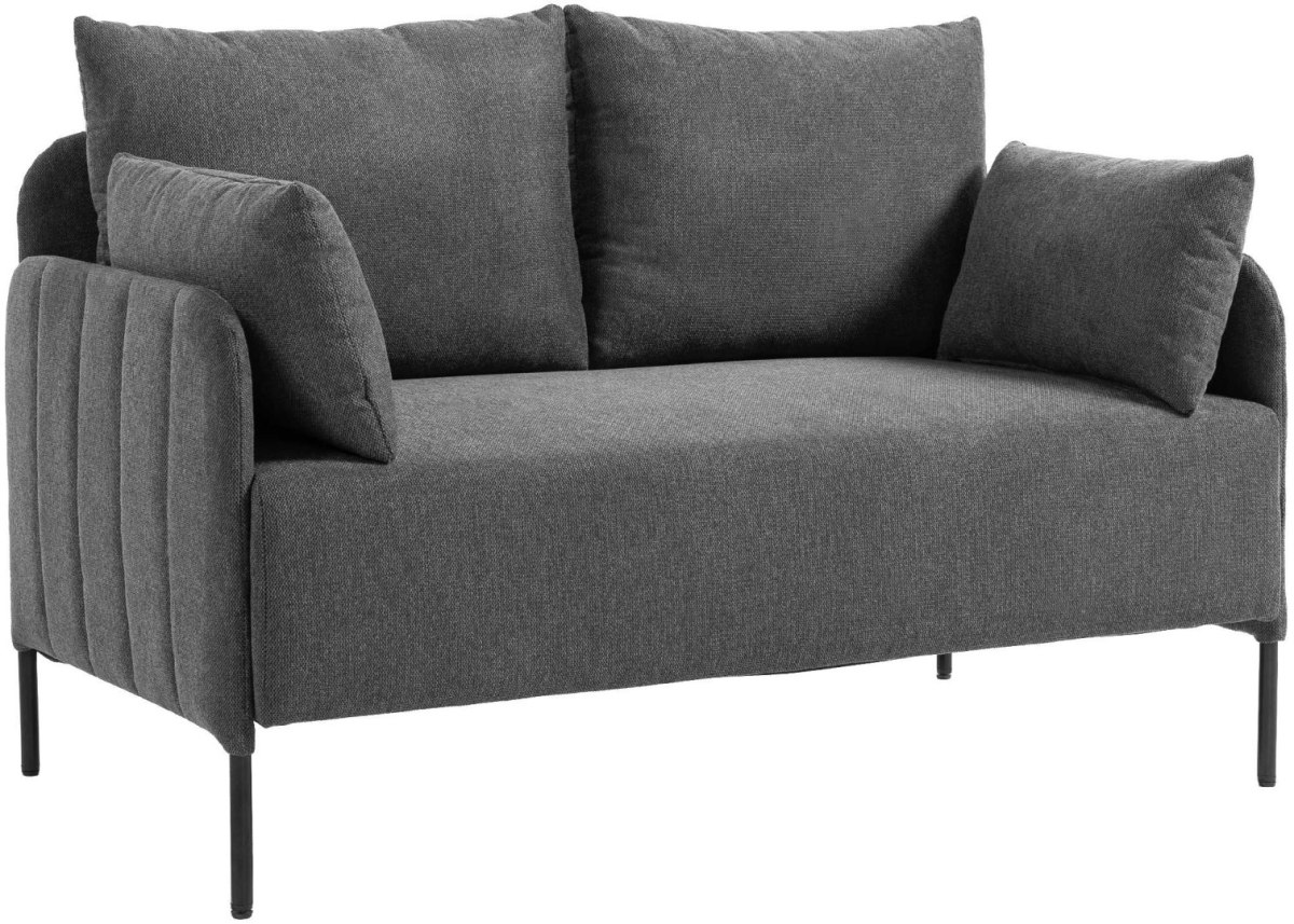 Sofa Ziden 2-osobowe ciemnoszare tkanina